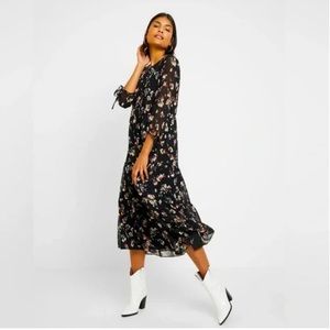 Madewell Chiffon Floral Midi/Maxi with removable slip - Size L